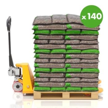 140 Sacs Granulés de Bois Enerver - Palette de 140 Sacs de 15 kg